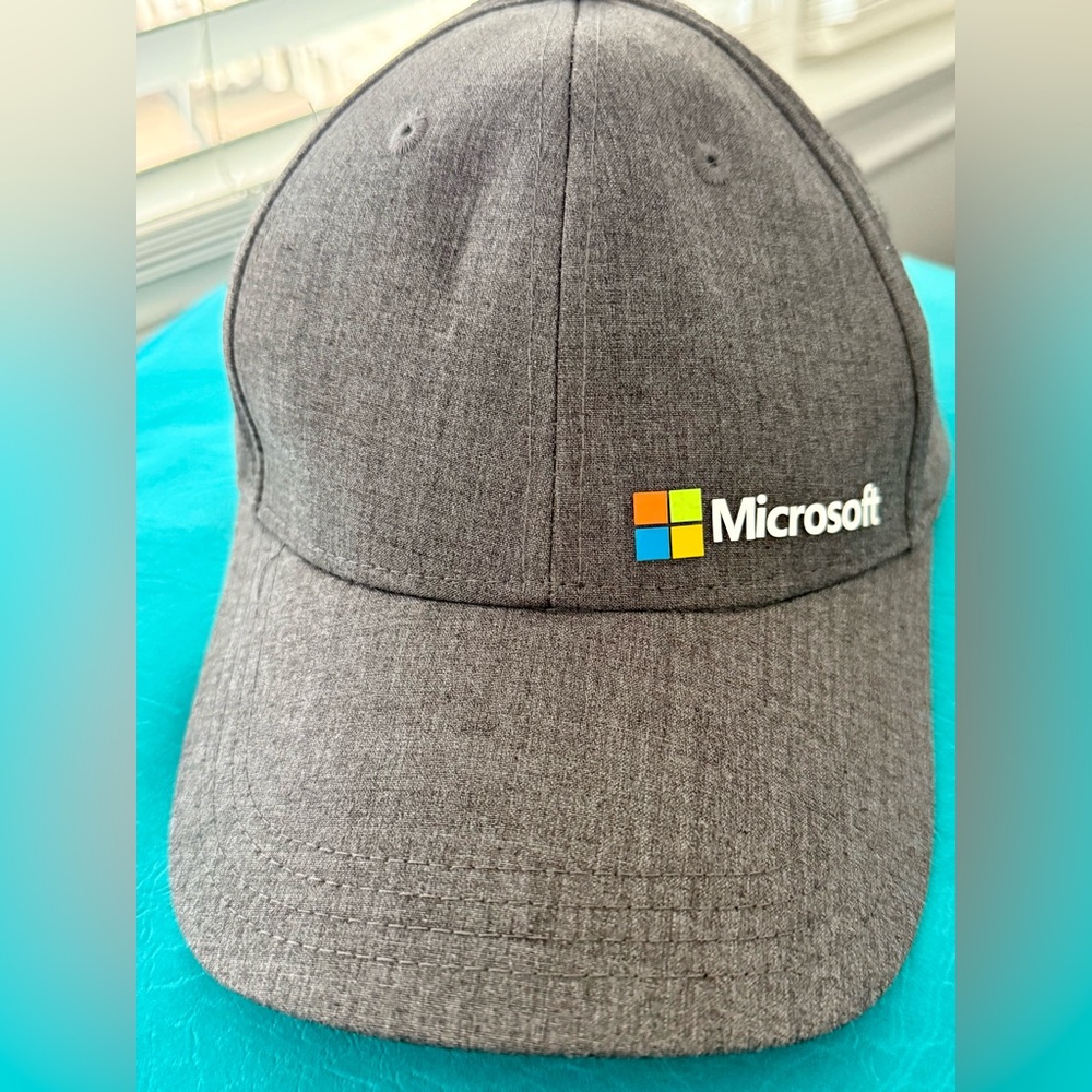 New Microsoft Charcoal Gray Cap with Logo